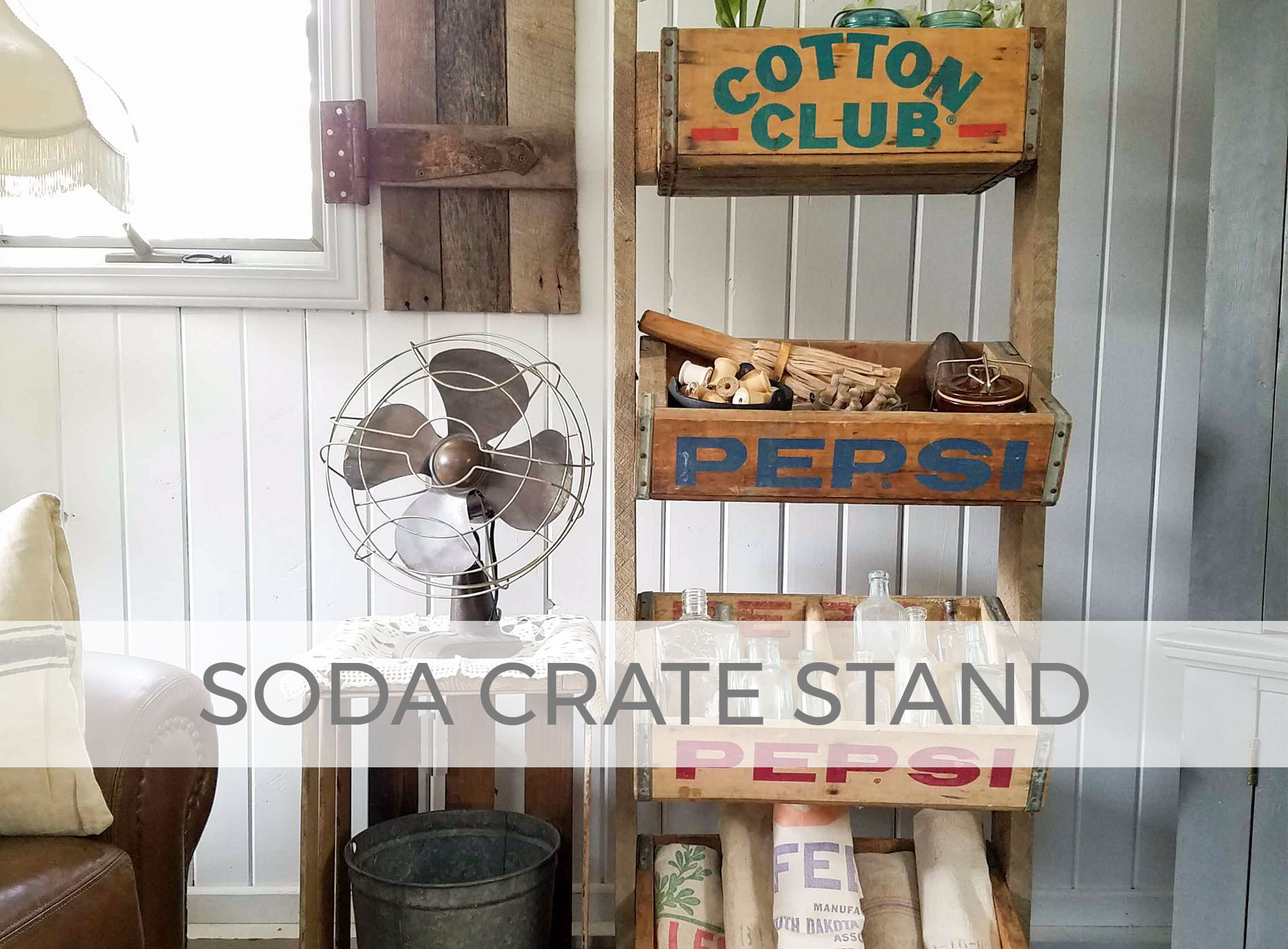 Upcycled Soda Crate Stand by Larissa of Prodigal Pieces | prodigalpieces.com