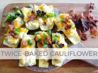 Potatoless Twice-Baked Potato Cauliflower Bake | Recipe by Larissa of Prodigal Pieces | prodigalpieces.com
