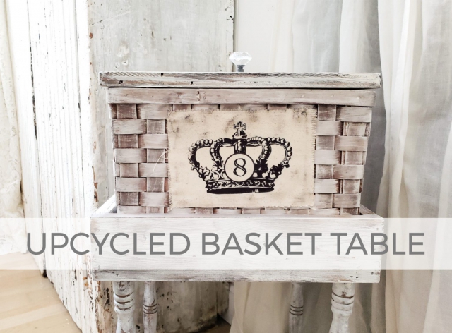 Upcycled Basket Table Built by Larissa of Prodigal Pieces | prodigalpieces.com #prodigalpieces