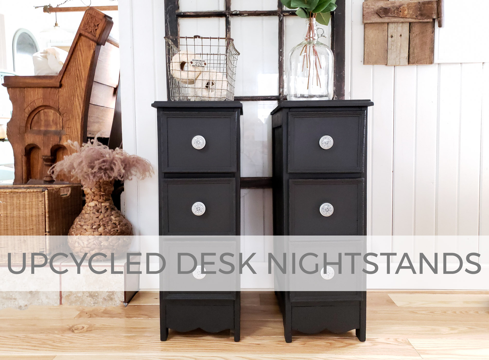 Upcycled Desks into Nightstands by Larissa of Prodigal Pieces | prodigalpieces.com