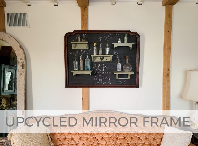Upcycled Mirror Frame into Chalkboard Style Wall Art by Larissa of Prodigal Pieces | prodigalpieces.com