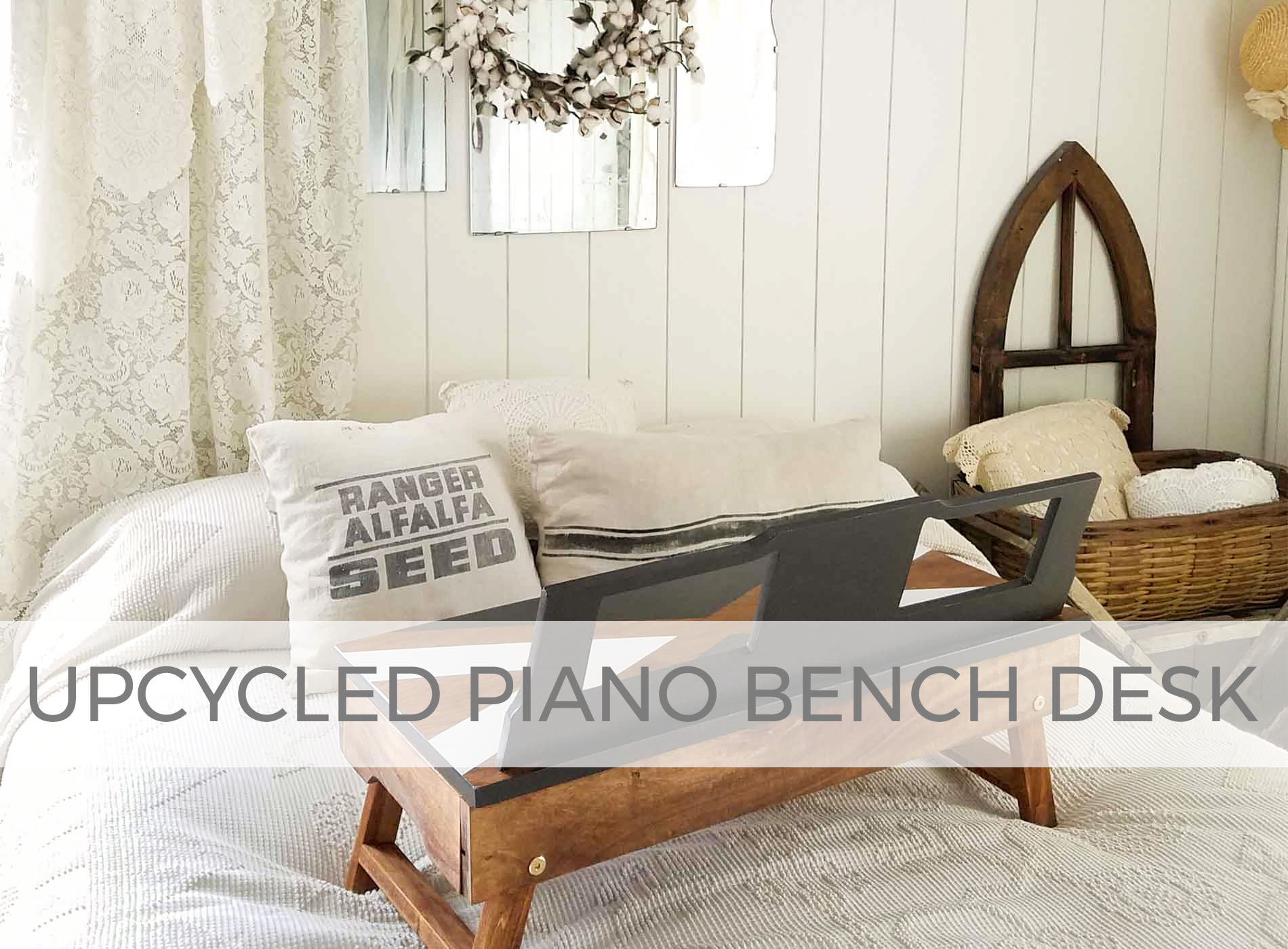 Upcycled Piano Bench into Lap Desk by Larissa of Prodigal Pieces | prodigalpieces.com