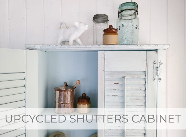 DIY Handmade Upcycled Shutters Wall Cabinet with Tutorial by Larissa of Prodigal Pieces | prodigalpieces.com #prodigalpieces