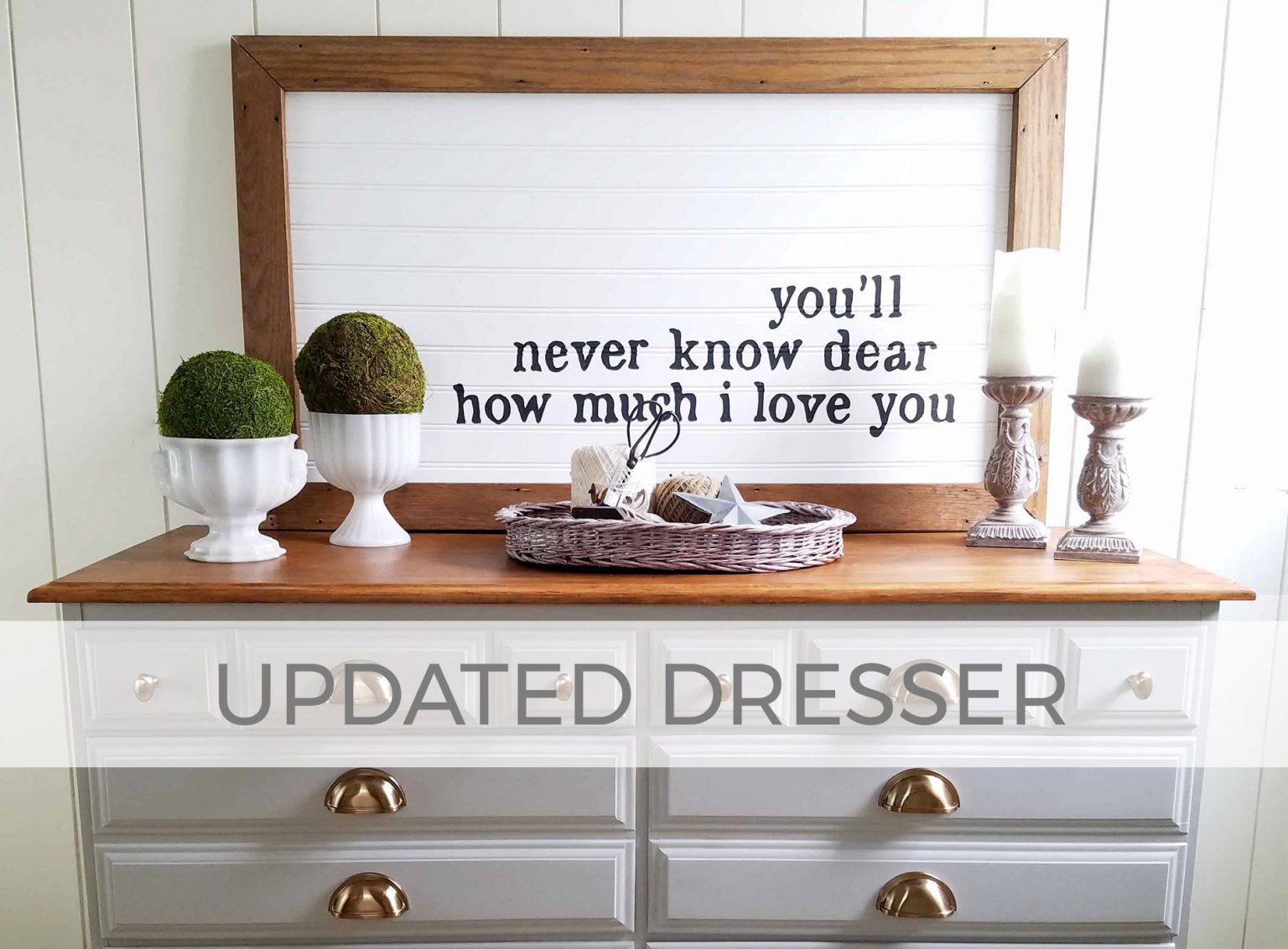 Updated Dresser &amp; Upcycled Mirror by Larissa of Prodigal Pieces | prodigalpieces.com