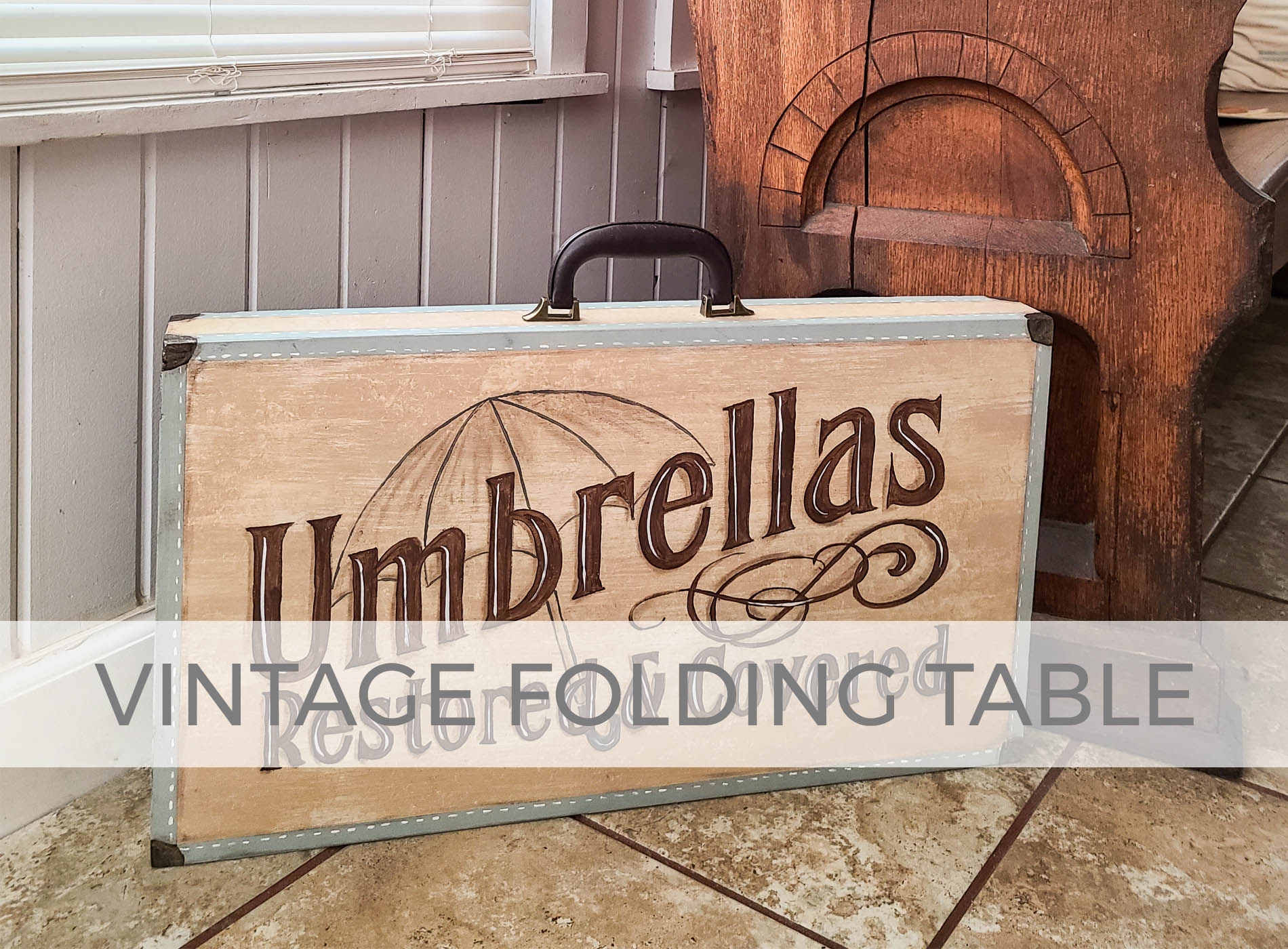 Vintage Folding Table Makeover by Larissa of Prodigal Pieces | prodigalpieces.com