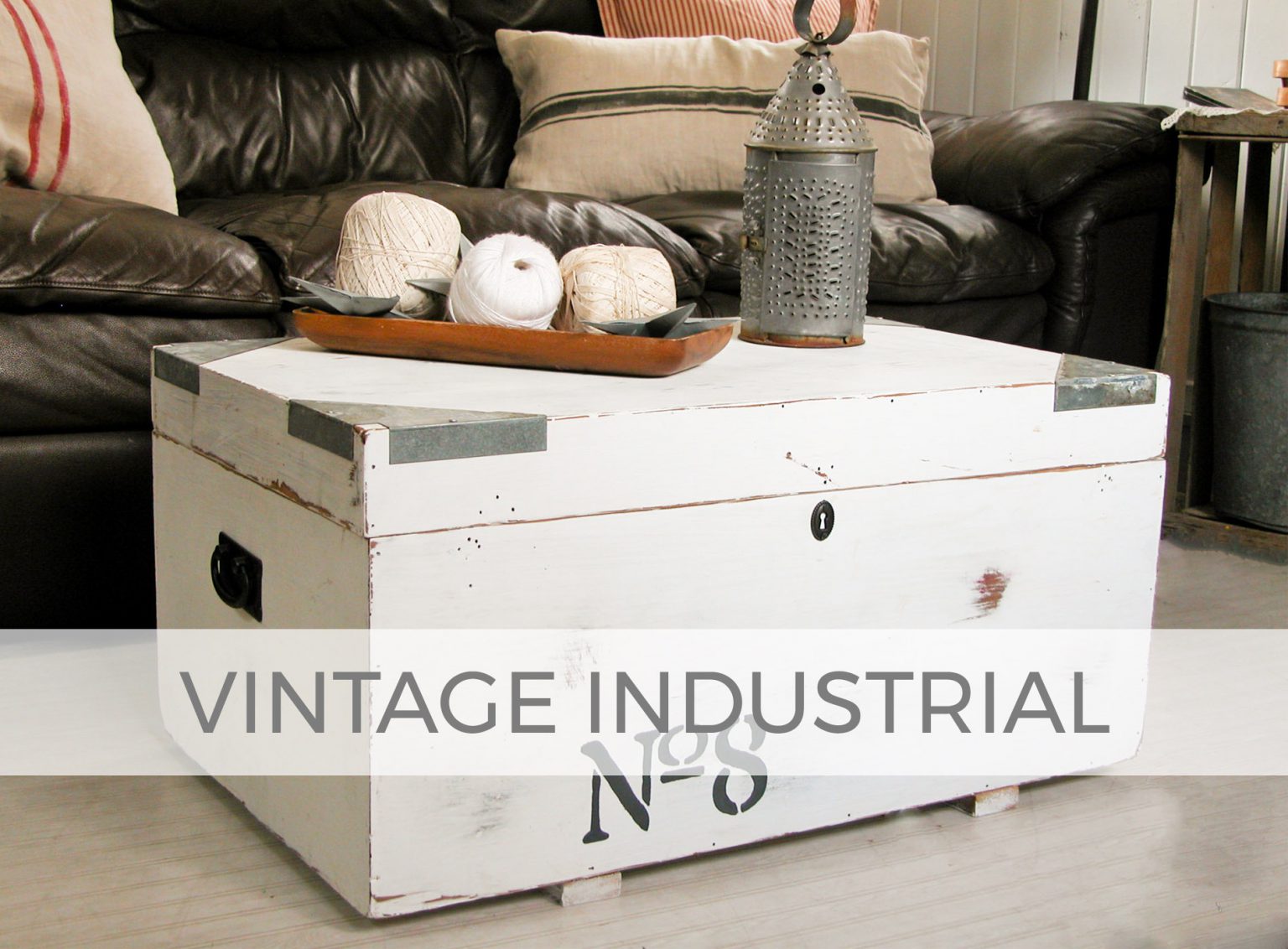 Vintage Industrial Blanket Chest by Larissa of Prodigal Pieces | prodigalpieces.com #prodigalpieces