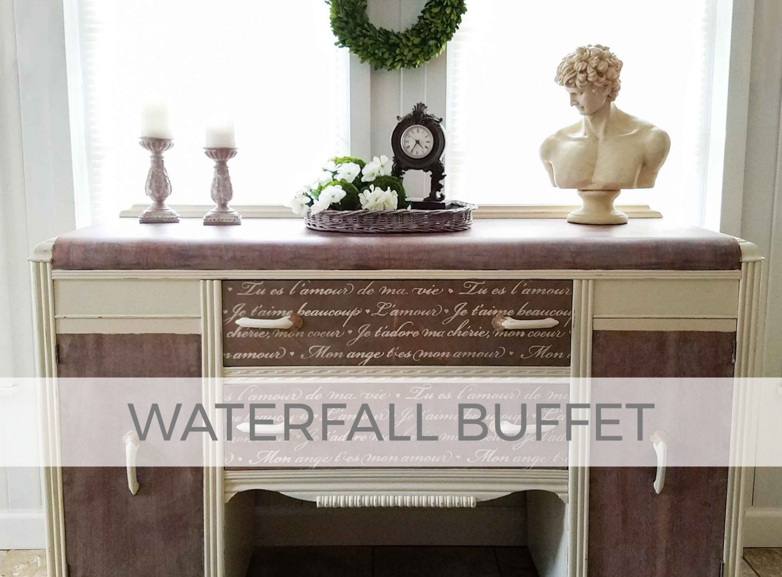 Art Deco Waterfall Buffet by Livin' Real with Larissa | livinrealwithlarissa.com
