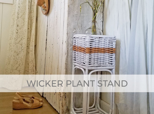 Wicker Plant Stand Makeover by Larissa of Prodigal Pieces | prodigalpieces.com