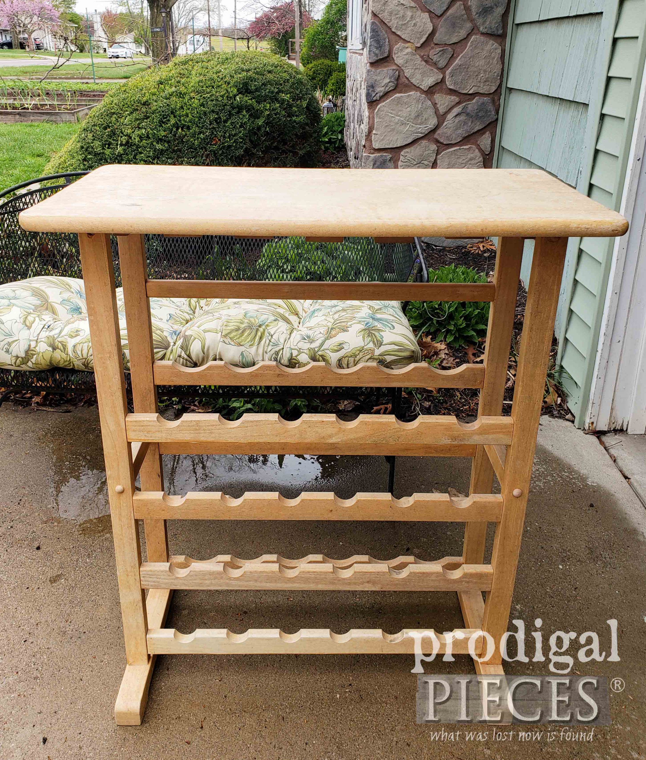 Wine Rack Before Upcycle by Larissa of Prodigal Pieces | prodigalpieces.com