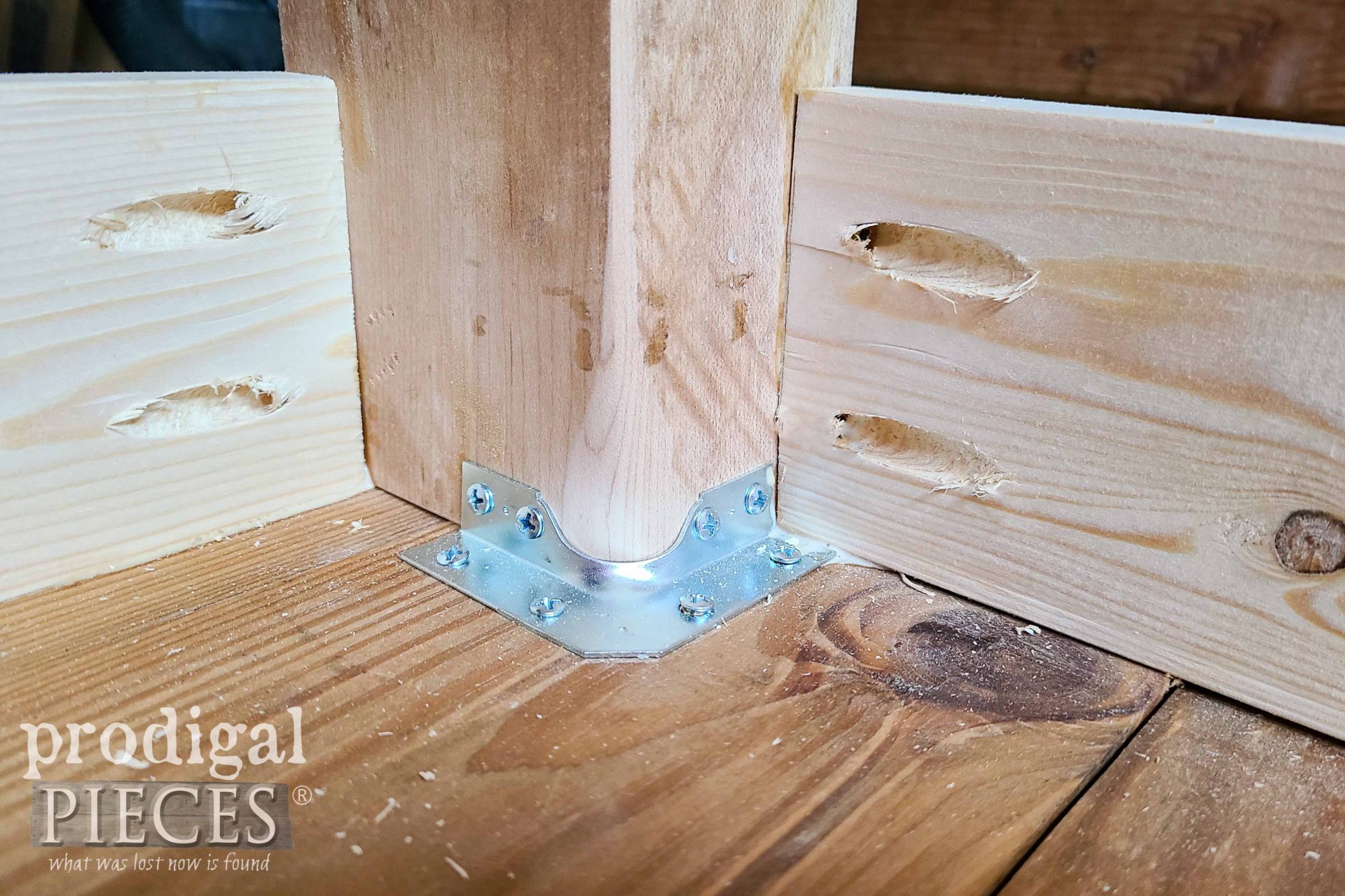 Coffee Table Leg Hardware with Pocket Joints | prodigalpieces.com #prodigalpieces