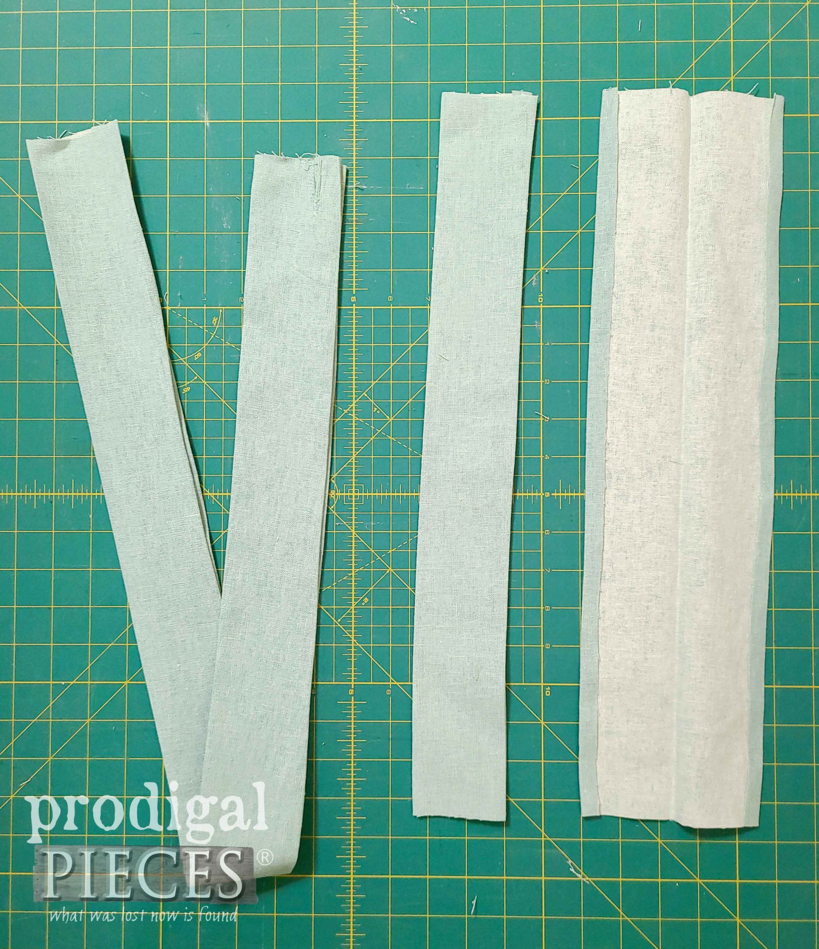 Ironed Straps and Halter for DIY Linen Apron | prodigalpieces.com