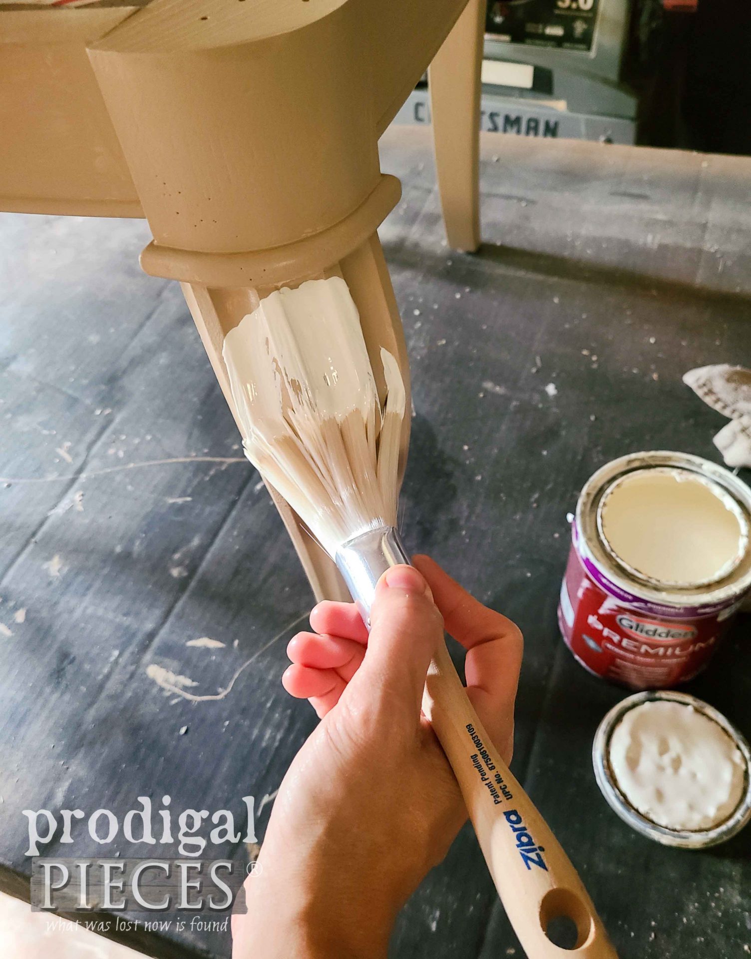 Second Layer of Paint on Upholstered Chair | prodigalpieces.com