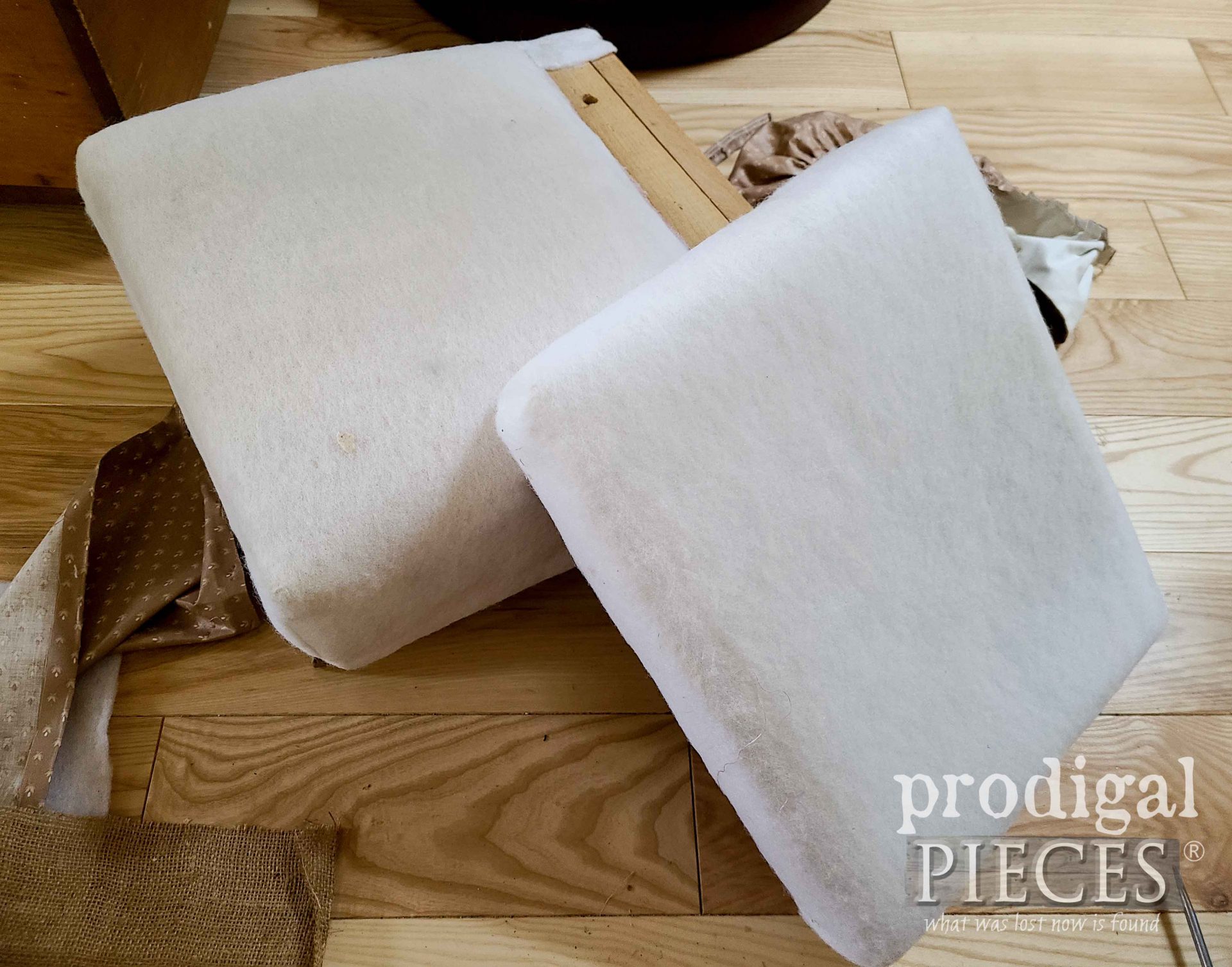 Disassembled Upholstered Rocking Chair | prodigalpieces.com