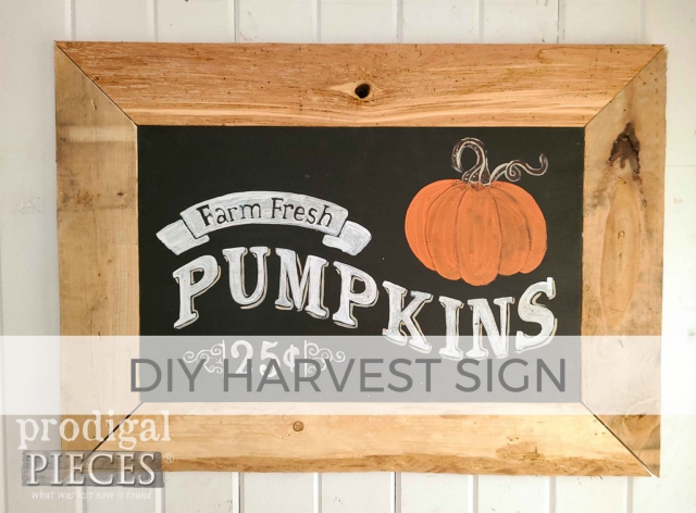 DIY Harvest Sign by Larissa of Prodigal Pieces | prodigalpieces.com #prodigalpieces