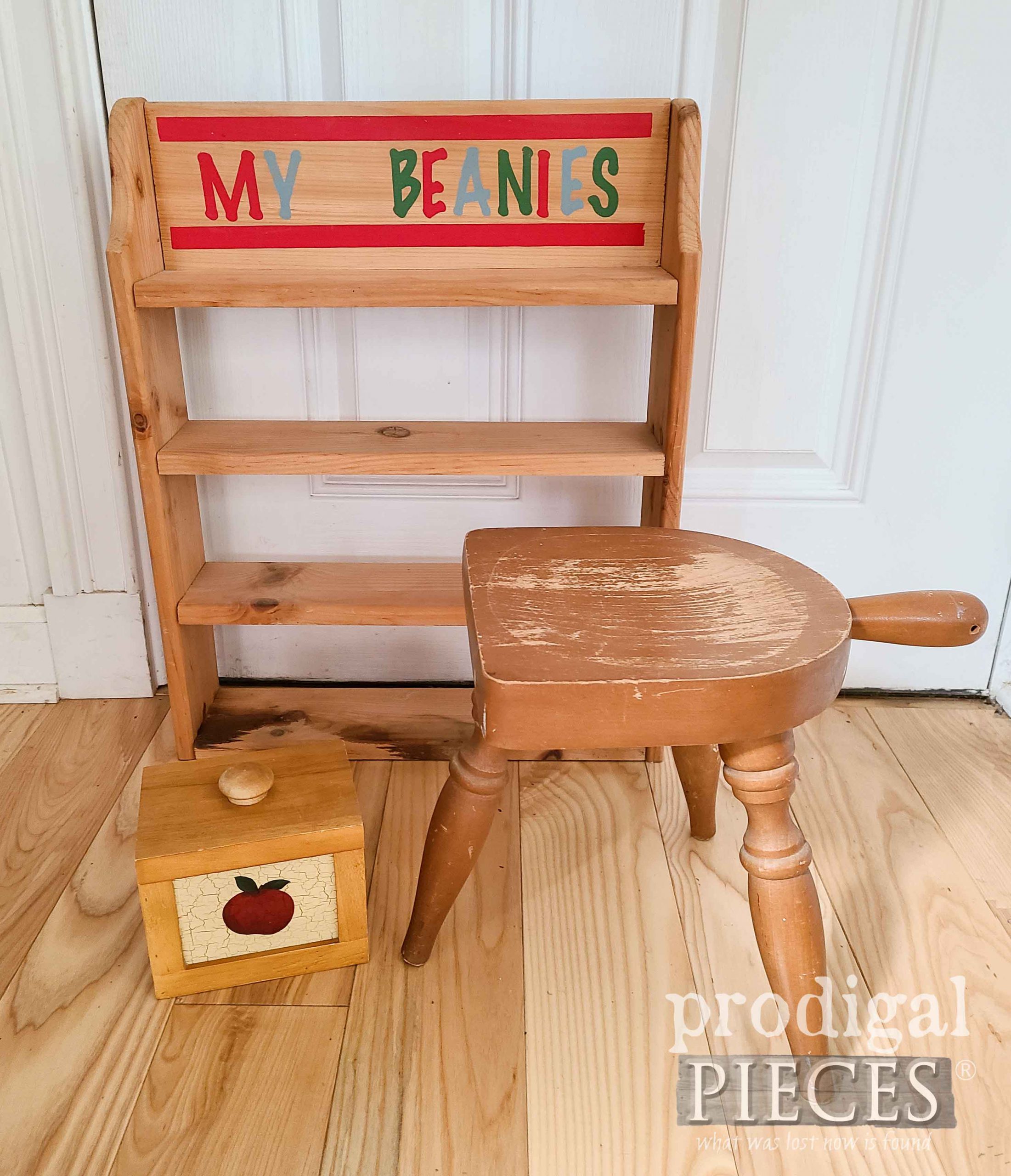 Thrifted Wooden Items Before Mini Farmhouse Makeovers by Prodigal Pieces | prodigalpieces.com