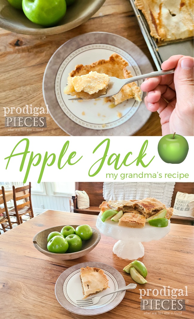 Absolutely delicious apple jack dessert for your holiday and family gatherings. Video recipe tutorial by Larissa of Prodigal Pieces | prodigalpieces.com #prodigalpieces #recipe #food #baking #dessert #apple