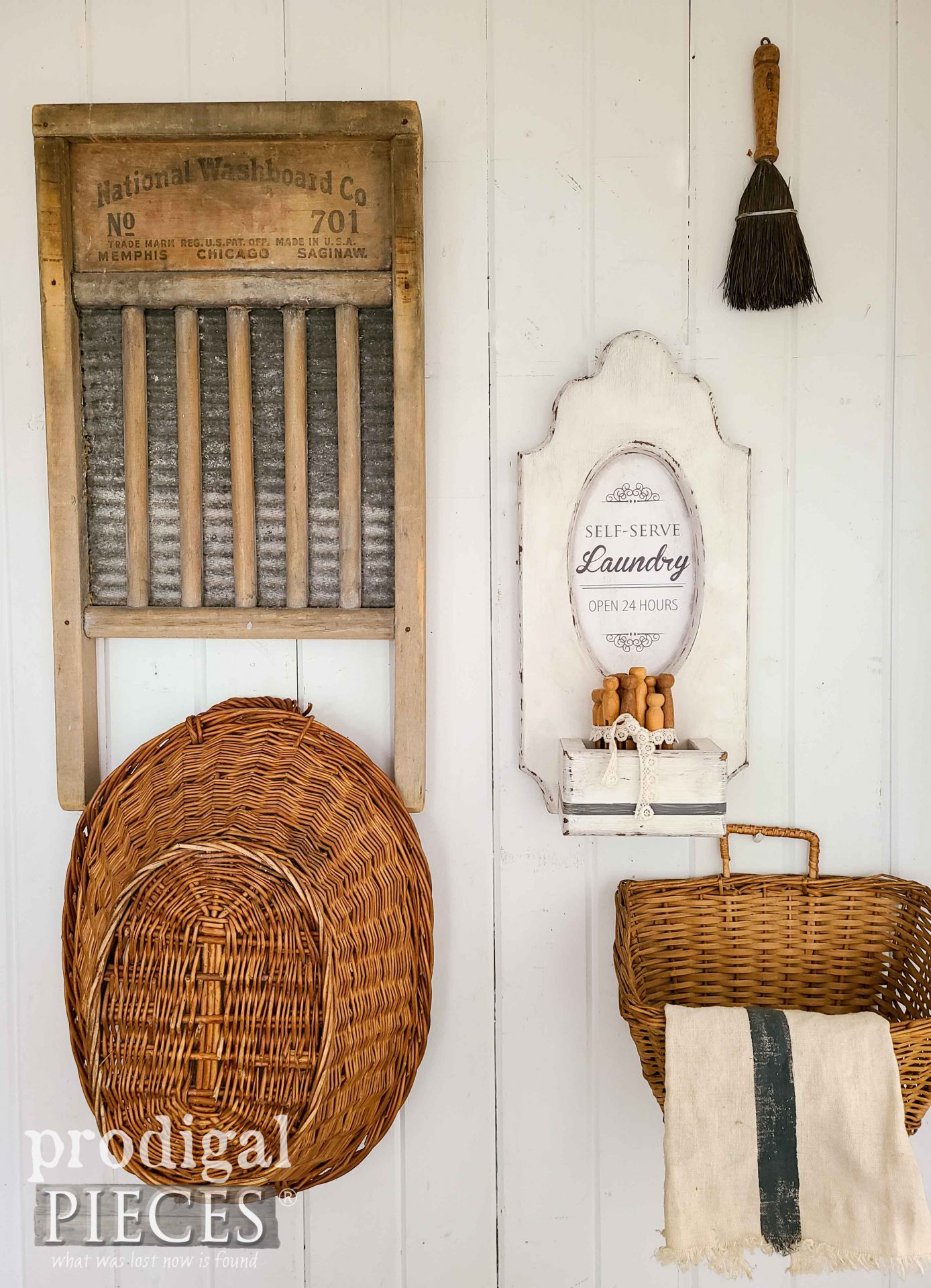 DIY Farmhouse Laundry Sign for Thrifty Decor Makeovers by Larissa of Prodigal Pieces | prodigalpieces.com #prodigalpieces #diy #home #homedecor #farmhouse