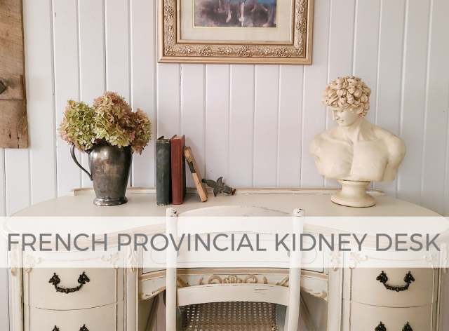 French Provincial Kidney Desk Makeover by Larissa of Prodigal Pieces | prodigalpieces.com #prodigalpieces