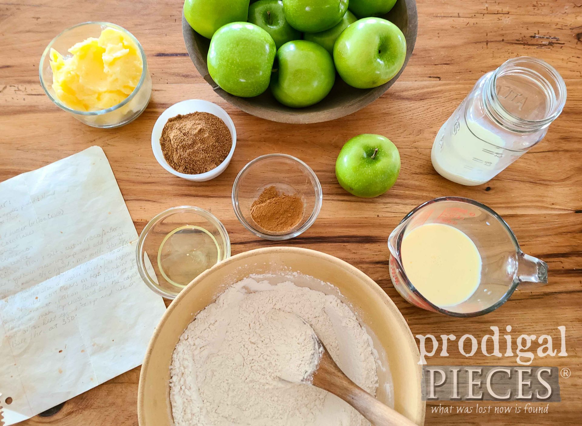 Mixture of Flour, Salt, and Milk for Apple Jack Dessert by Prodigal Pieces | prodigalpieces.com #prodigalpieces #food #recipe #dessert
