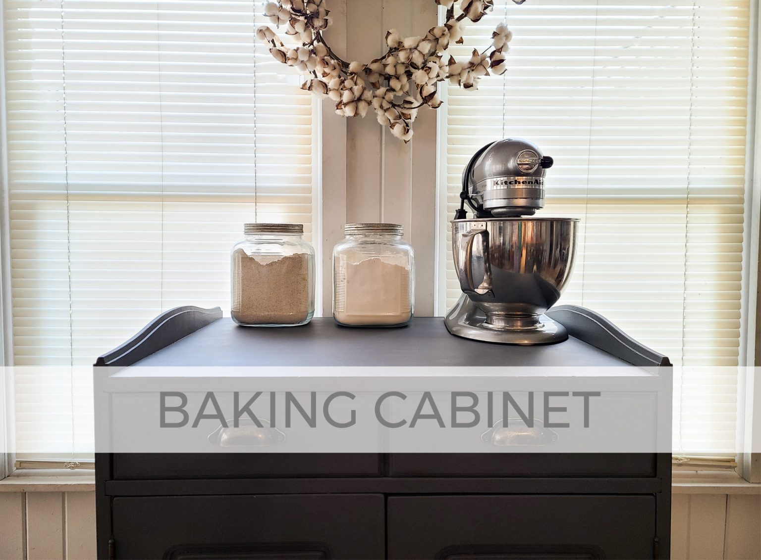Baking Cabinet Makeover by Livin' Real with Larissa | livinrealwithlarissa.com #livinrealwithlarissa