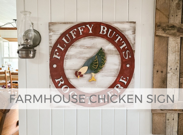 DIY Farmhouse Chicken Sign Created by Larissa of Prodigal Pieces | prodigalpieces.com #prodigalpieces