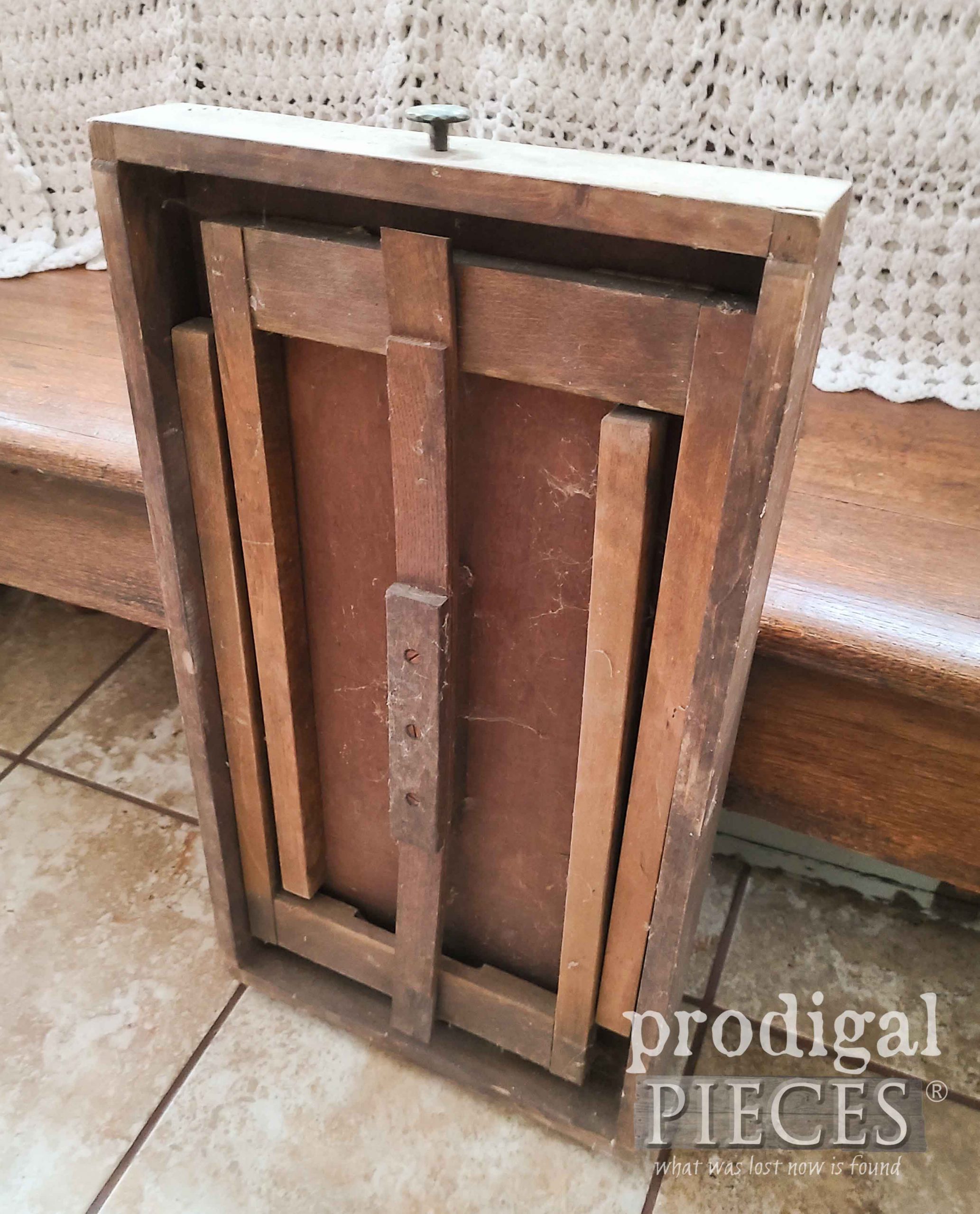 Vintage Folding Table Legs Underneath | Prodigal Pieces | prodigalpieces.com