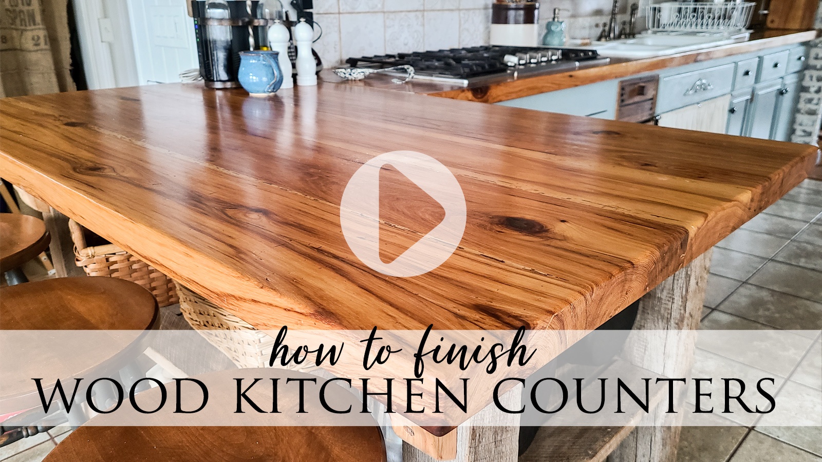 Video Tutorial How to Finish Wood Countertops by Larissa of Prodigal Pieces | prodigalpieces.com #prodigalpieces