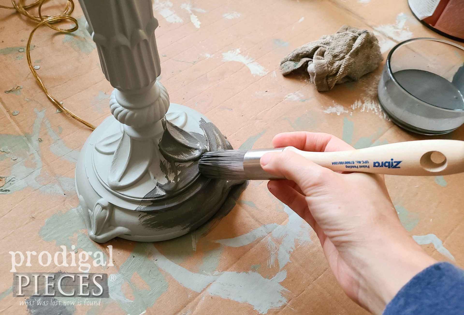 Adding Glaze to Painted Table Lamps by Prodigal Pieces | prodigalpieces.com