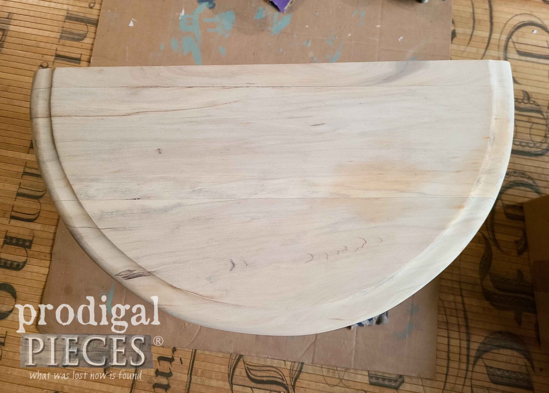 Sanded Maple Half Round Table Top | prodigalpieces.com #prodigalpieces