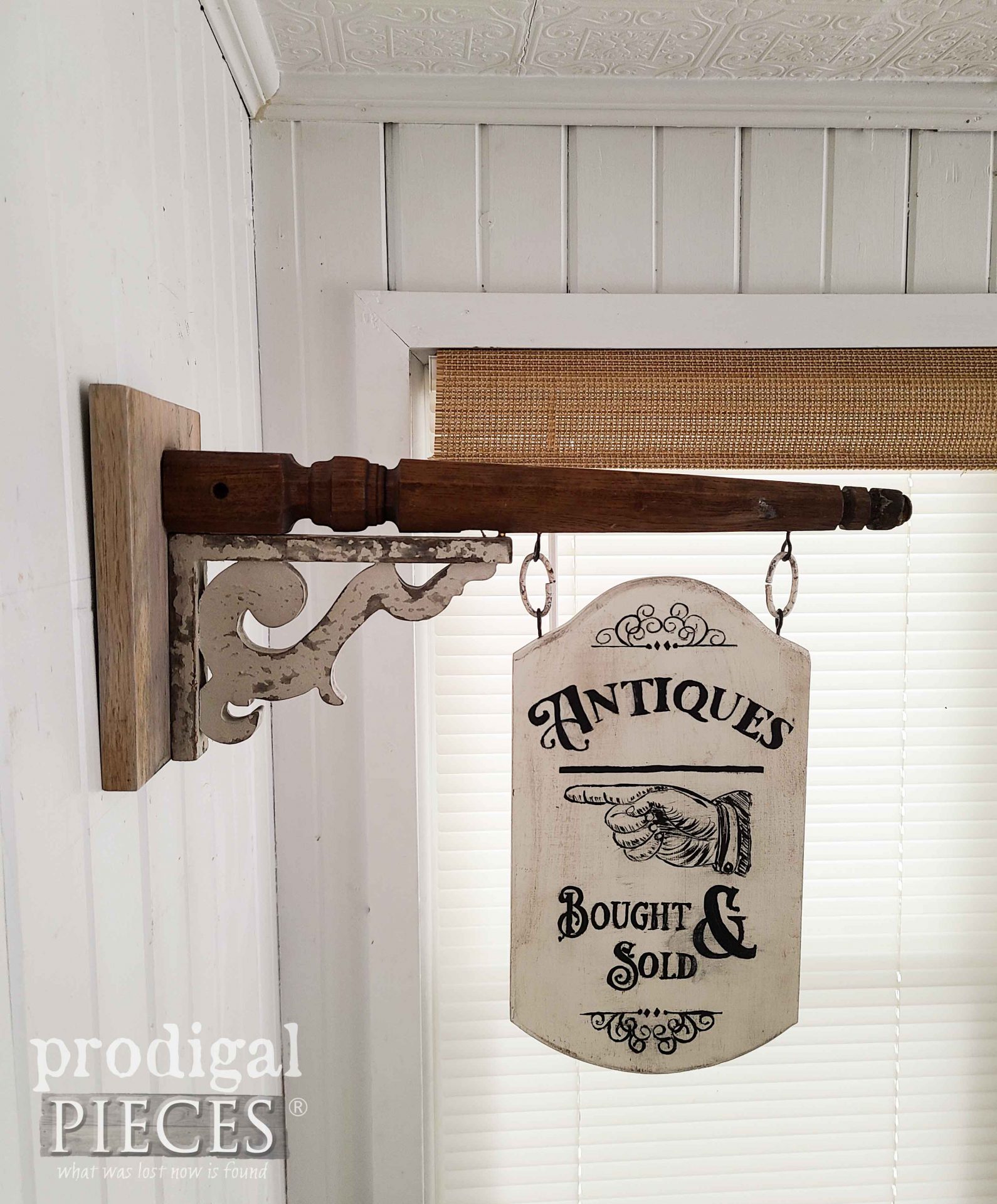 Handmade Bought & Sold Sign from Upcycled Chair legs by Larissa of Prodigal Pieces | prodigalpieces.com #prodigalpieces #handmade #diy #home #homedecor