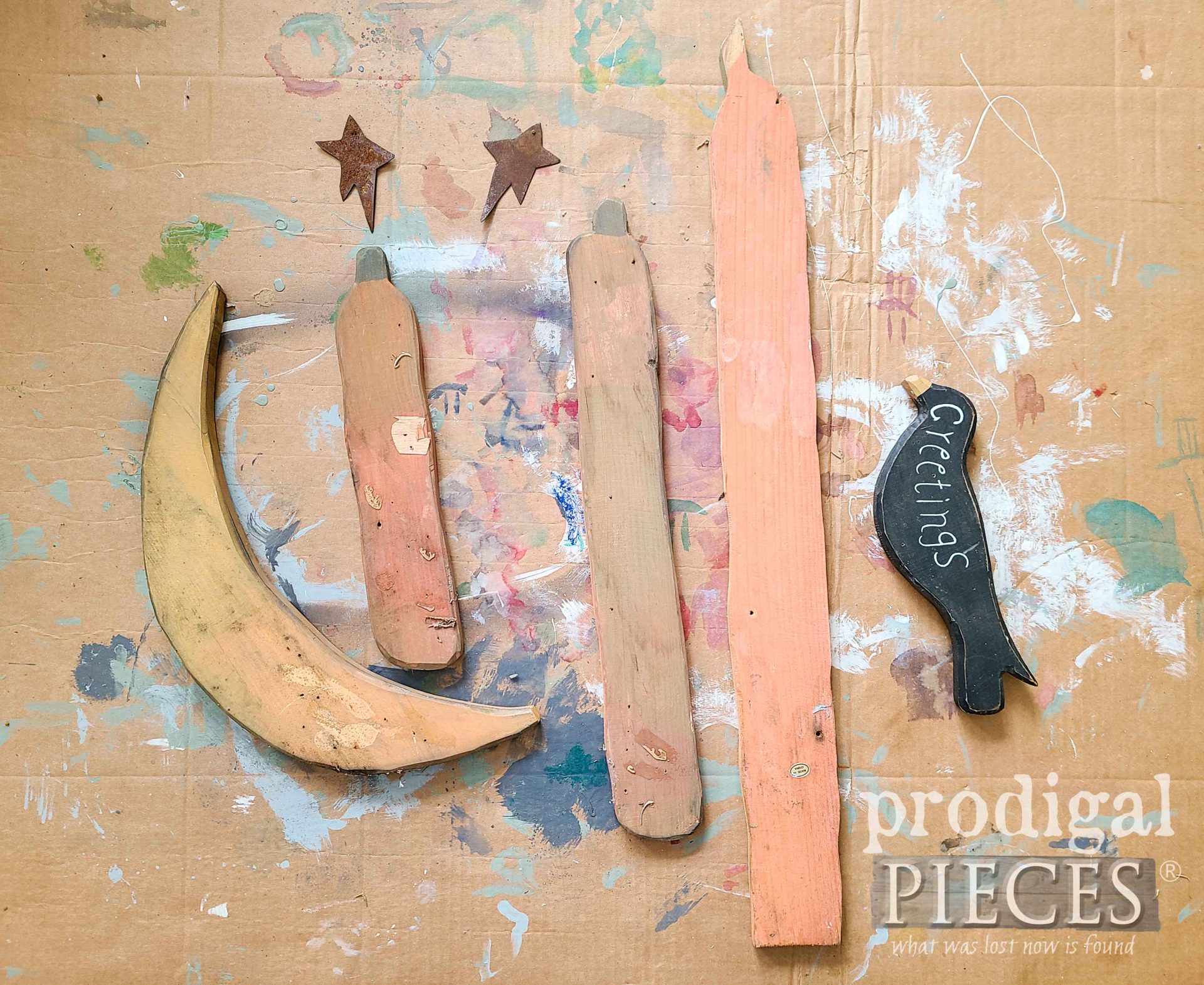 Disassembles Fall Decor for Repurposed Antique Sign by Prodigal Pieces | prodigalpieces.com
