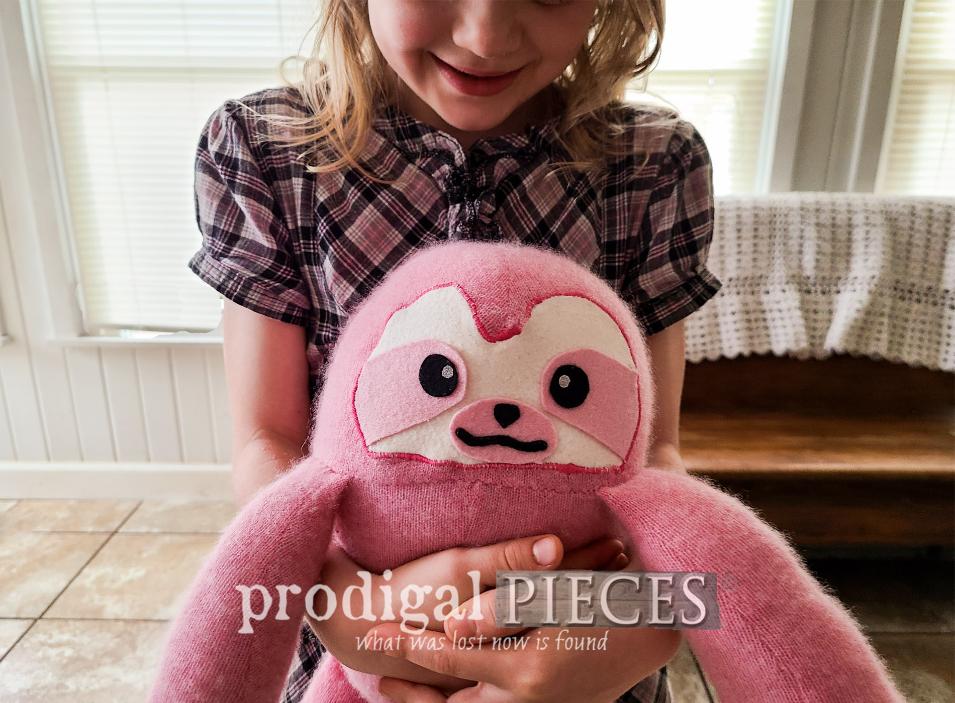 Featured Upcycled Sweater Sloth ~ DIY Refashion Fun by Larissa of Prodigal Pieces | prodigalpieces.com #prodigalpieces #refashion #diy #toys #upcycle #kids