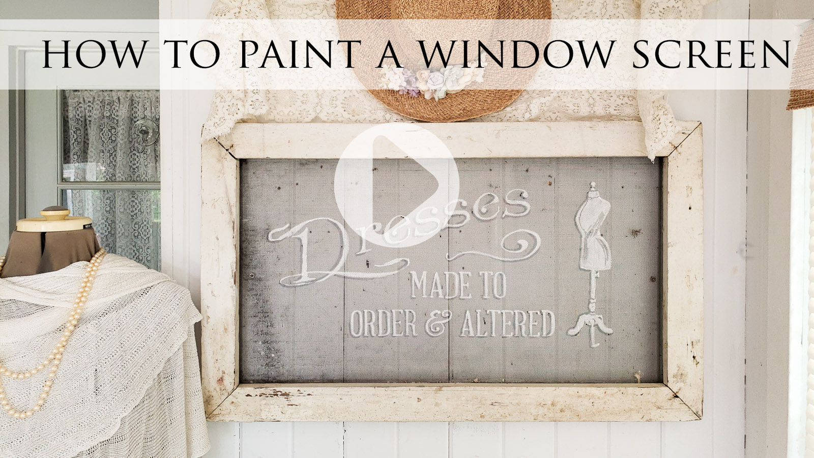 How to Paint a Window Screen Video Tutorial by Larissa of Prodigal Pieces | prodigalpieces.com