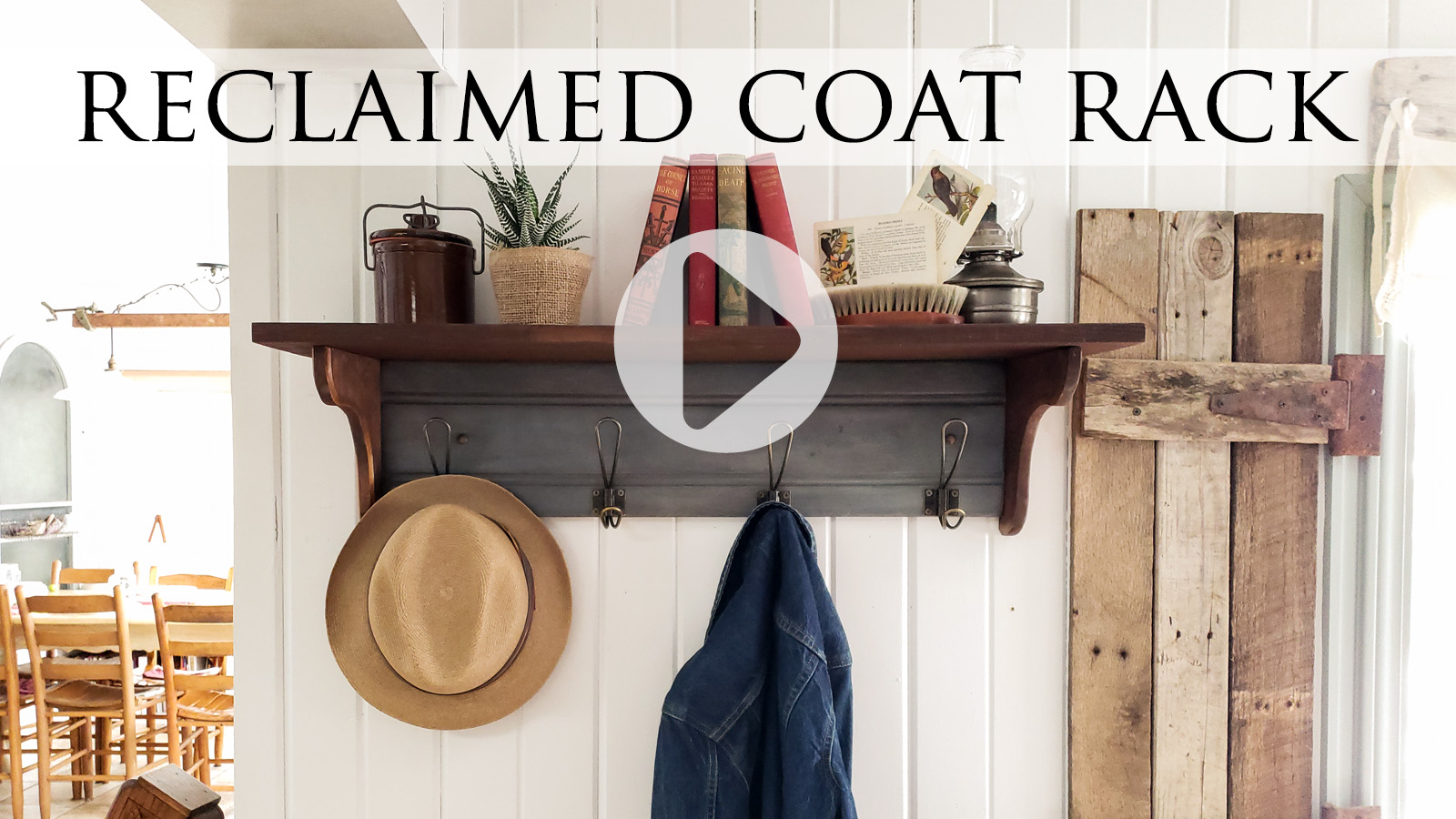 DIY Reclaimed Coat Rack Video Tutorial by Larissa of Prodigal Pieces | prodigalpieces.com