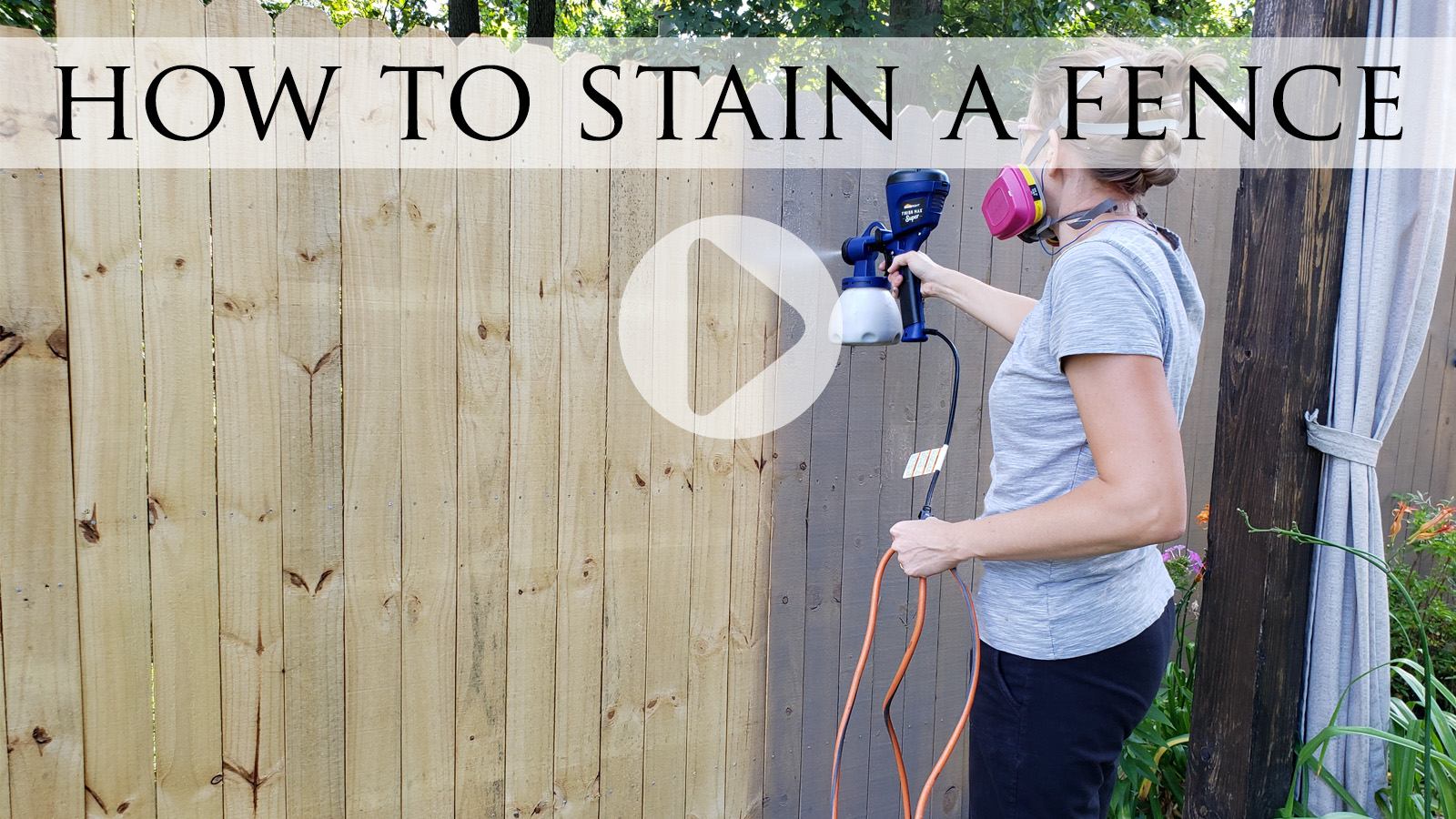 How to Stain a Fence the Easiest Way Possible by Larissa of Prodigal Pieces | prodigalpieces.com #prodigalpieces