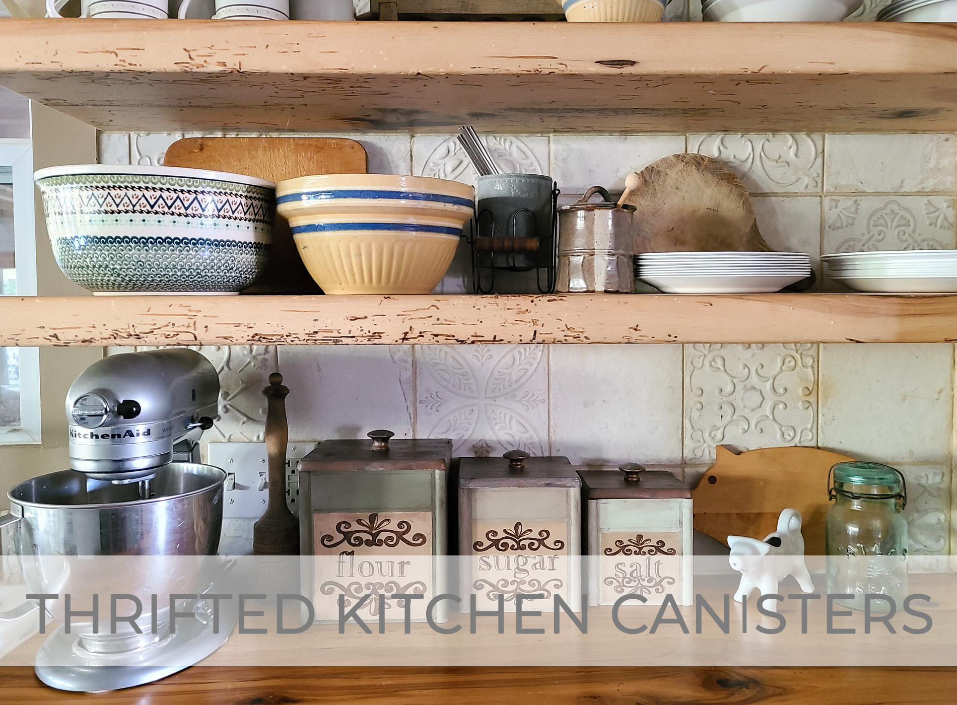 Thrifted Kitchen Canisters Get Makeover by Prodigal Pieces | prodigalpieces.com