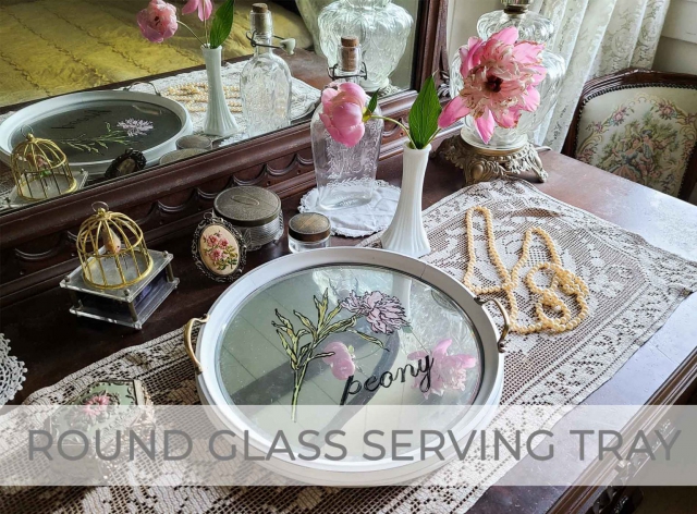 Round Glass Serving Tray Makeover by Larissa of Prodigal Pieces | prodigalpieces.com #prodigalpieces