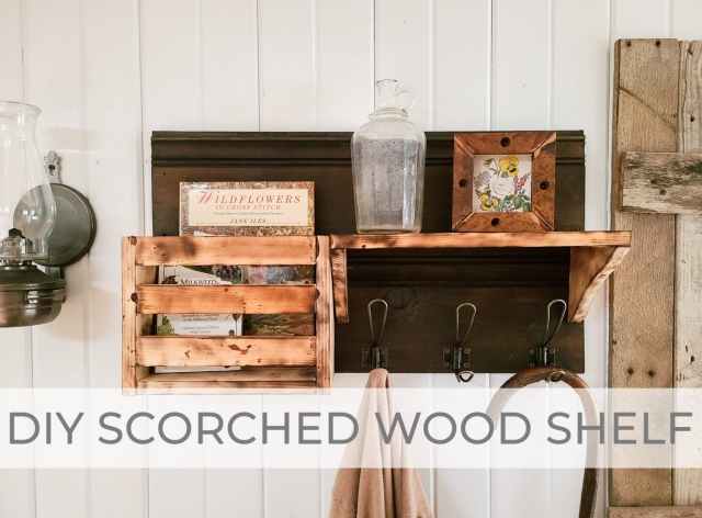 DIY Scorched Wood Shelf Tutorial by Larissa of Prodigal Pieces | prodigalpieces.com