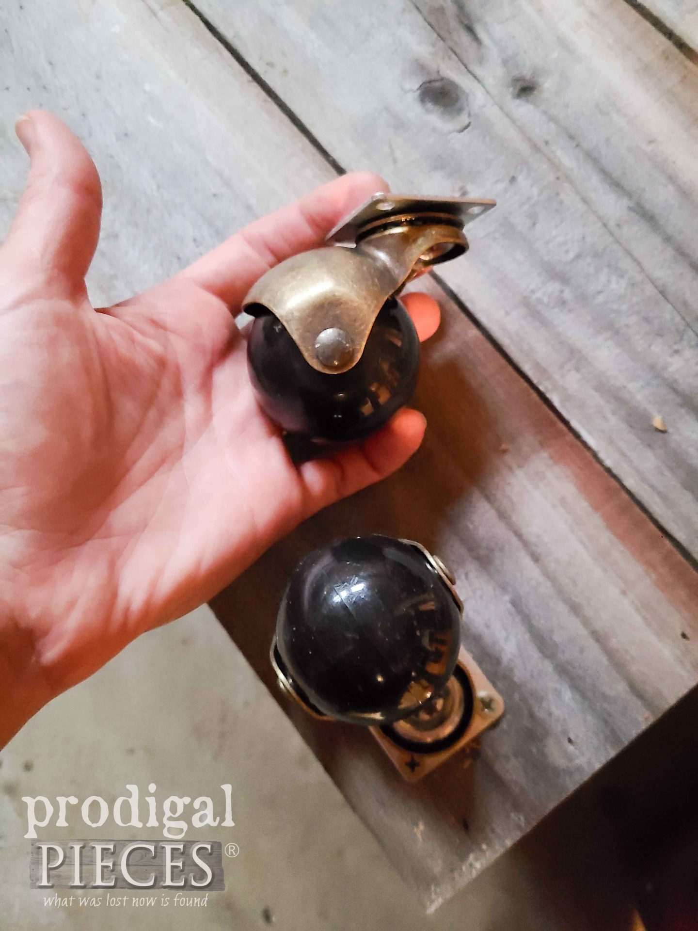 Hooded Ball Casters for Flea Market Decor by Prodigal Pieces | prodigalpieces.com