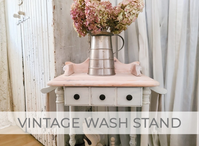 Vintage Wash Stand Makeover by Larissa of Prodigal Pieces | prodigalpieces.com #prodigalpieces