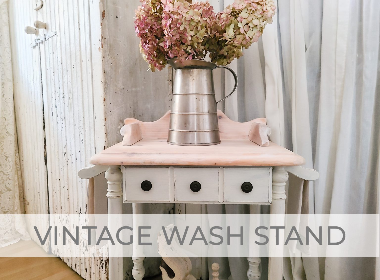Vintage Wash Stand Makeover by Larissa of Prodigal Pieces | prodigalpieces.com #prodigalpieces