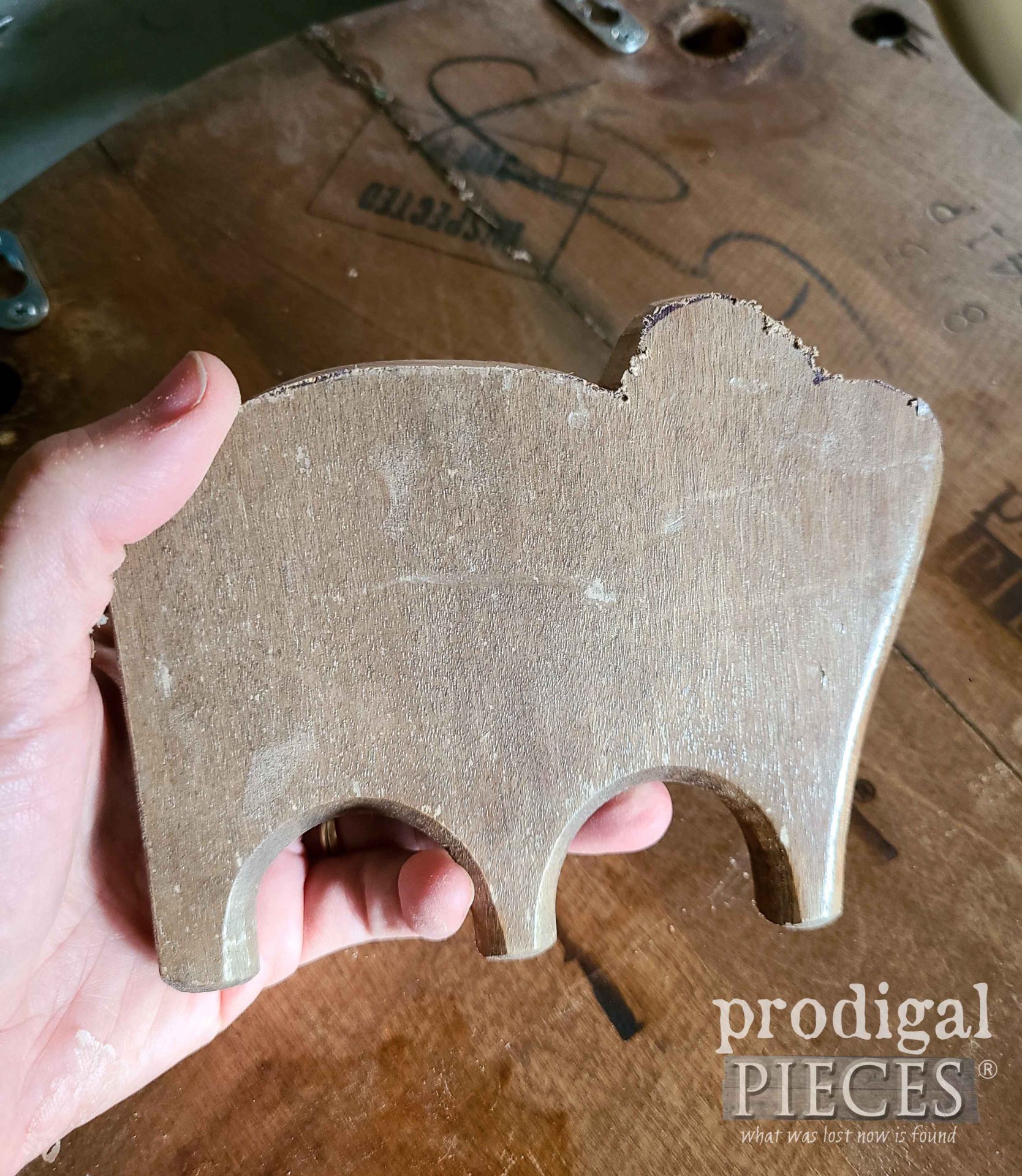 Upcycled Wooden Elephant from Broken Wooden Chair | prodigalpieces.com