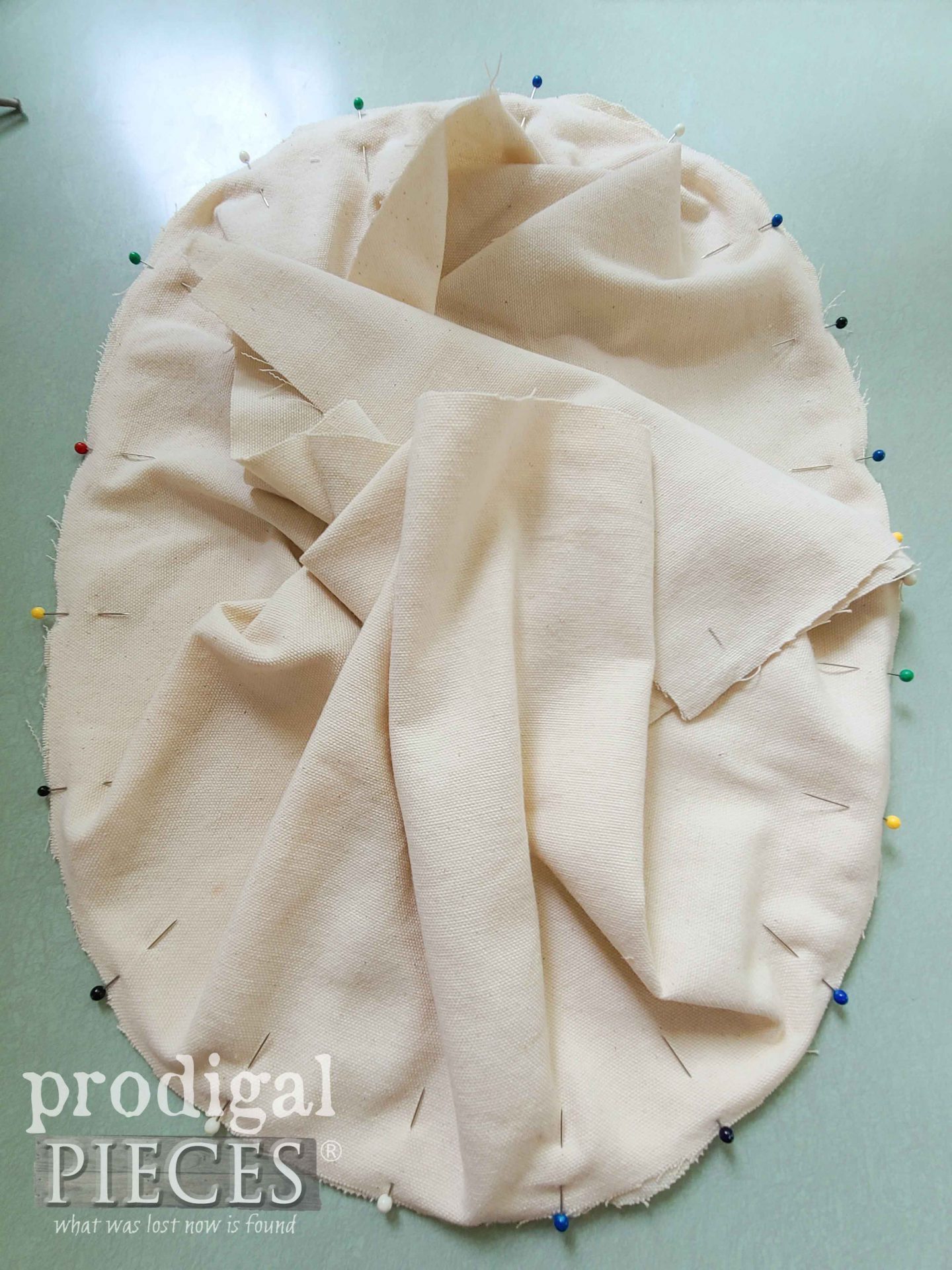Canvas LIning for Harvest Gift Basket | prodigalpieces.com