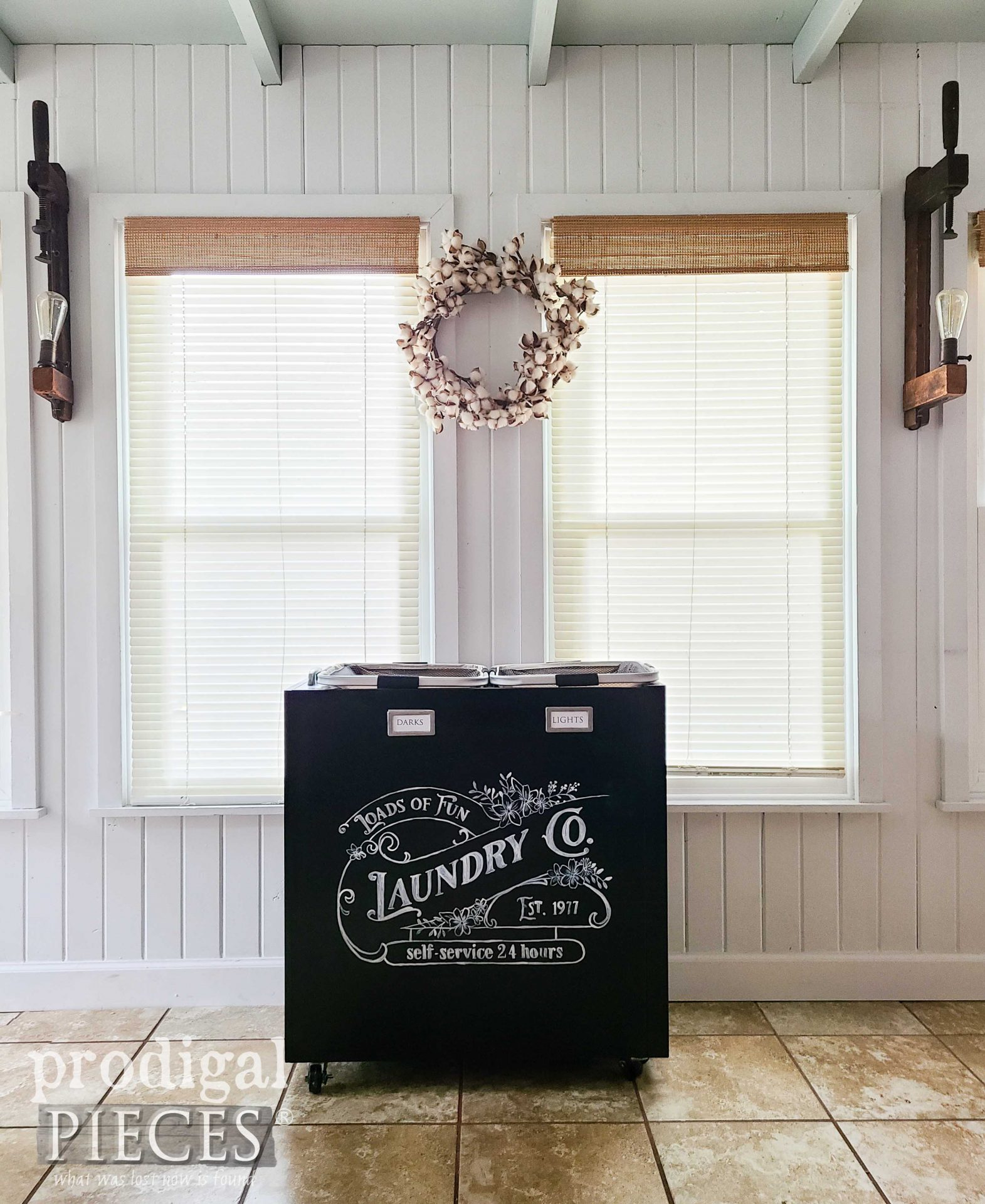 Industrial Style Laundry Bin Made from Upcycled Filing Cabinet by Larissa of Prodigal Pieces | prodigalpieces.com #prodigalpieces #laundry #industrial #diy