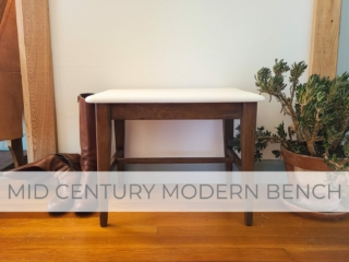 MId Century Modern Bench Makeover by Prodigal Pieces | prodigalpieces.com