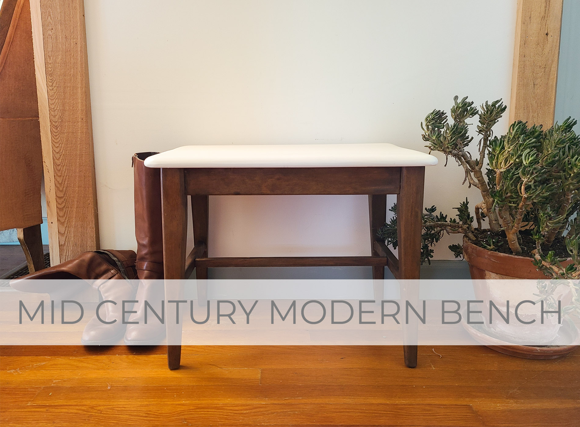 MId Century Modern Bench Makeover by Prodigal Pieces | prodigalpieces.com