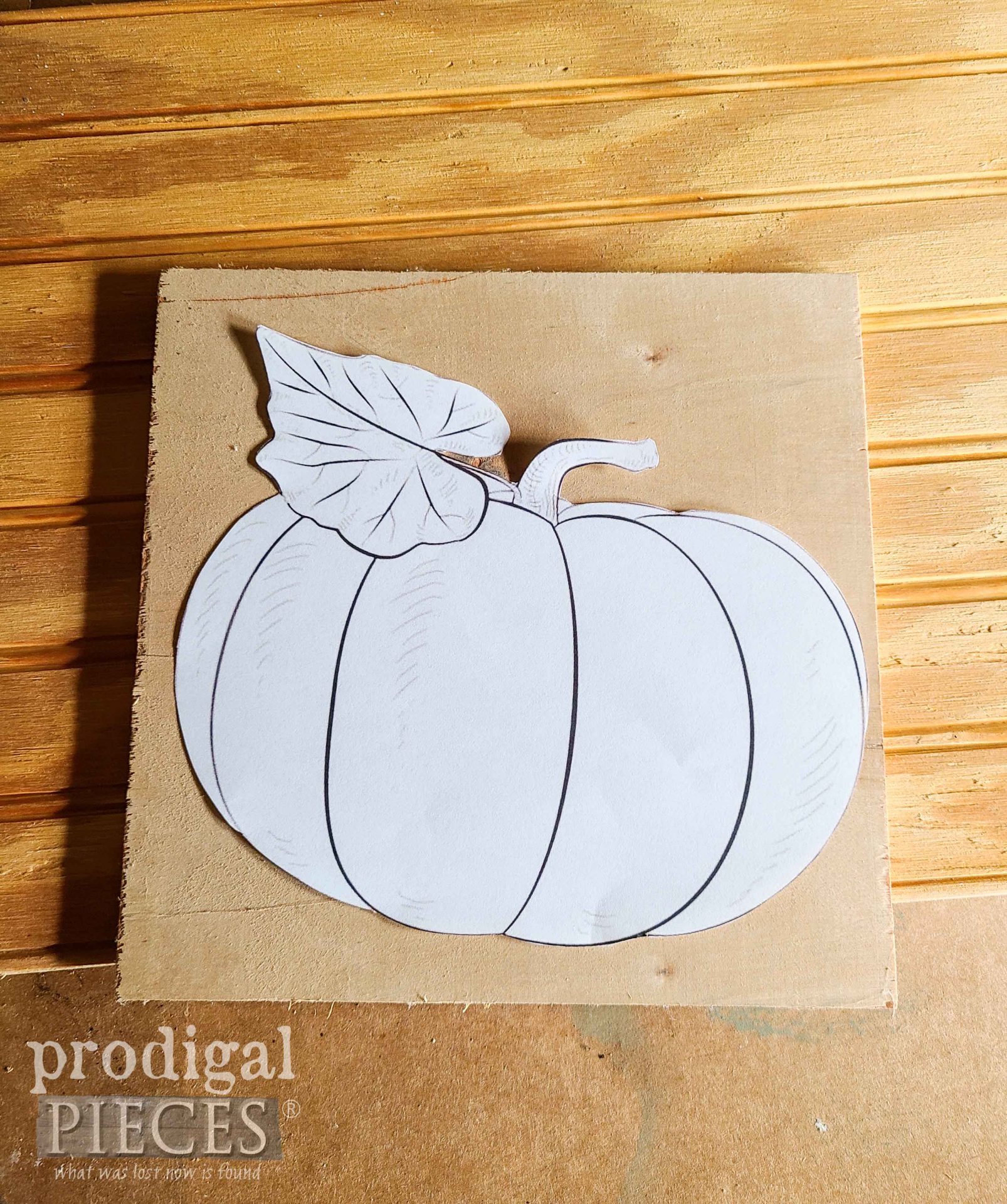 Scrap Luan for DIY Pumpkin Cut-Out | prodigalpieces.com