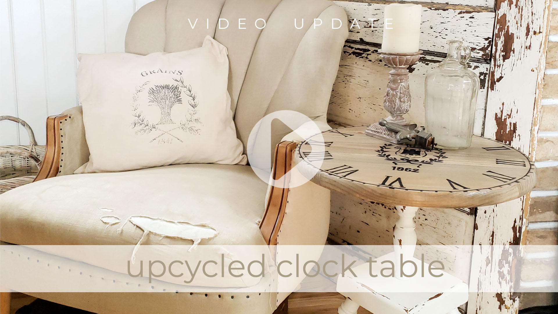 Video Demo of Upcycled Clock Face Table | prodigalpieces.com #prodigalpieces Video Demo of Upcycled Clock Face Table | prodigalpieces.com #prodigalpieces