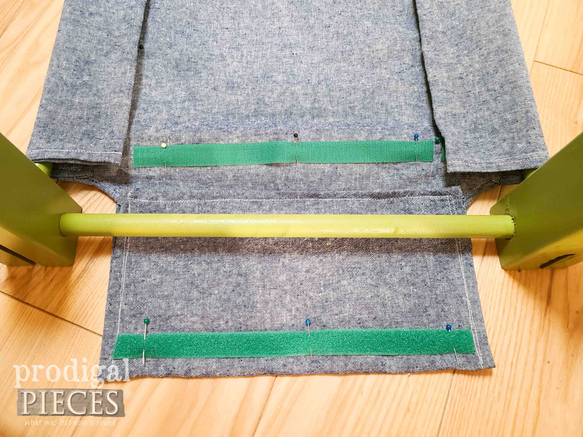 Measuing and Adding Hook & Loop to DIY Cat Cot | prodigalpieces.com