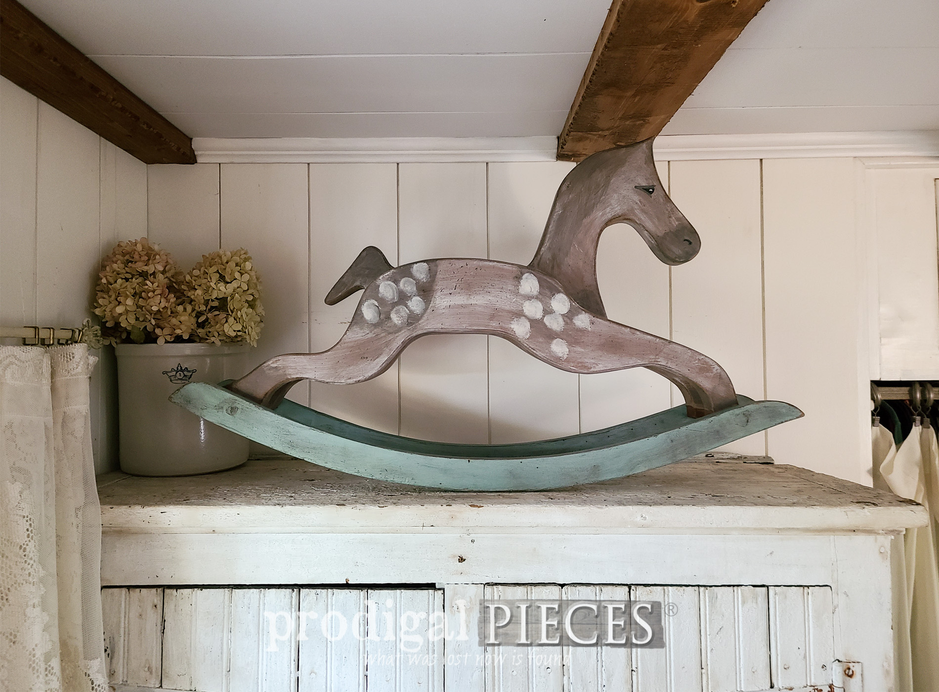 Featured Antique Rocking Horse from Reclaimed Parts by Larissa of Prodigal Pieces | prodigalpieces.com #prodigalpieces #antique #diy #horse #farmhouse